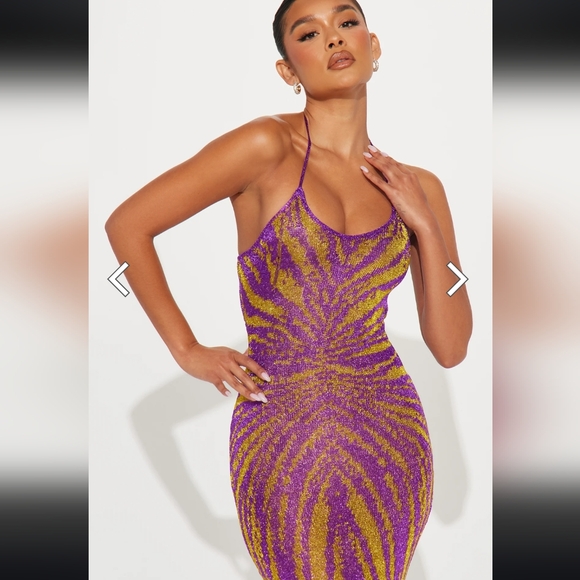 Dress Leila Crochet Maxi Dress - Purple/combo - Picture 2 of 10